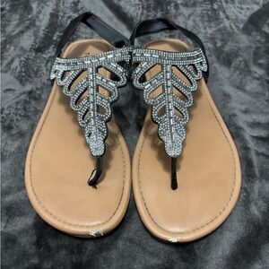 TORRID- Elegant Black and Silver Women's Sandals